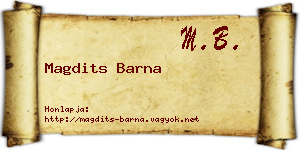 Magdits Barna névjegykártya